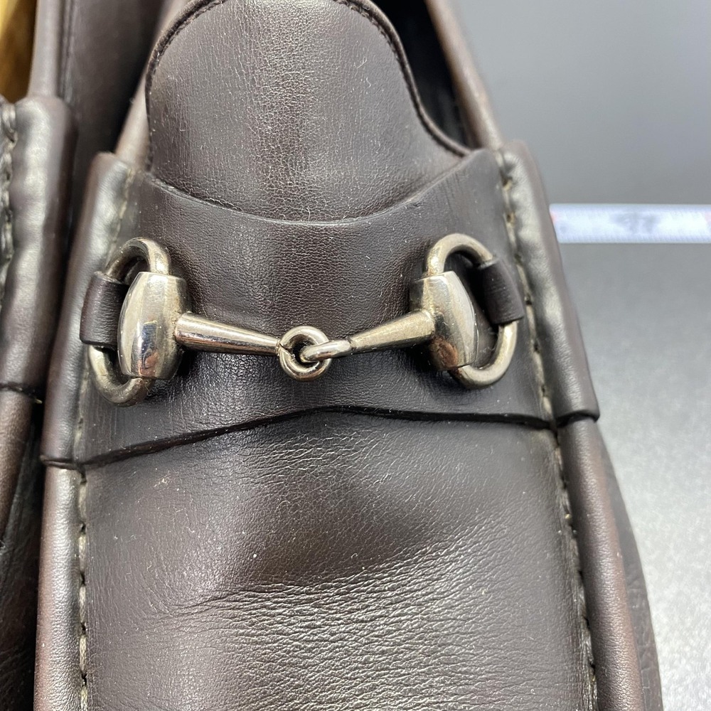 Gucci Shoes Mens Size 9.5 Brown Leather Horsebit Loafers Made In Italy Old Money - Picture 3 of 15